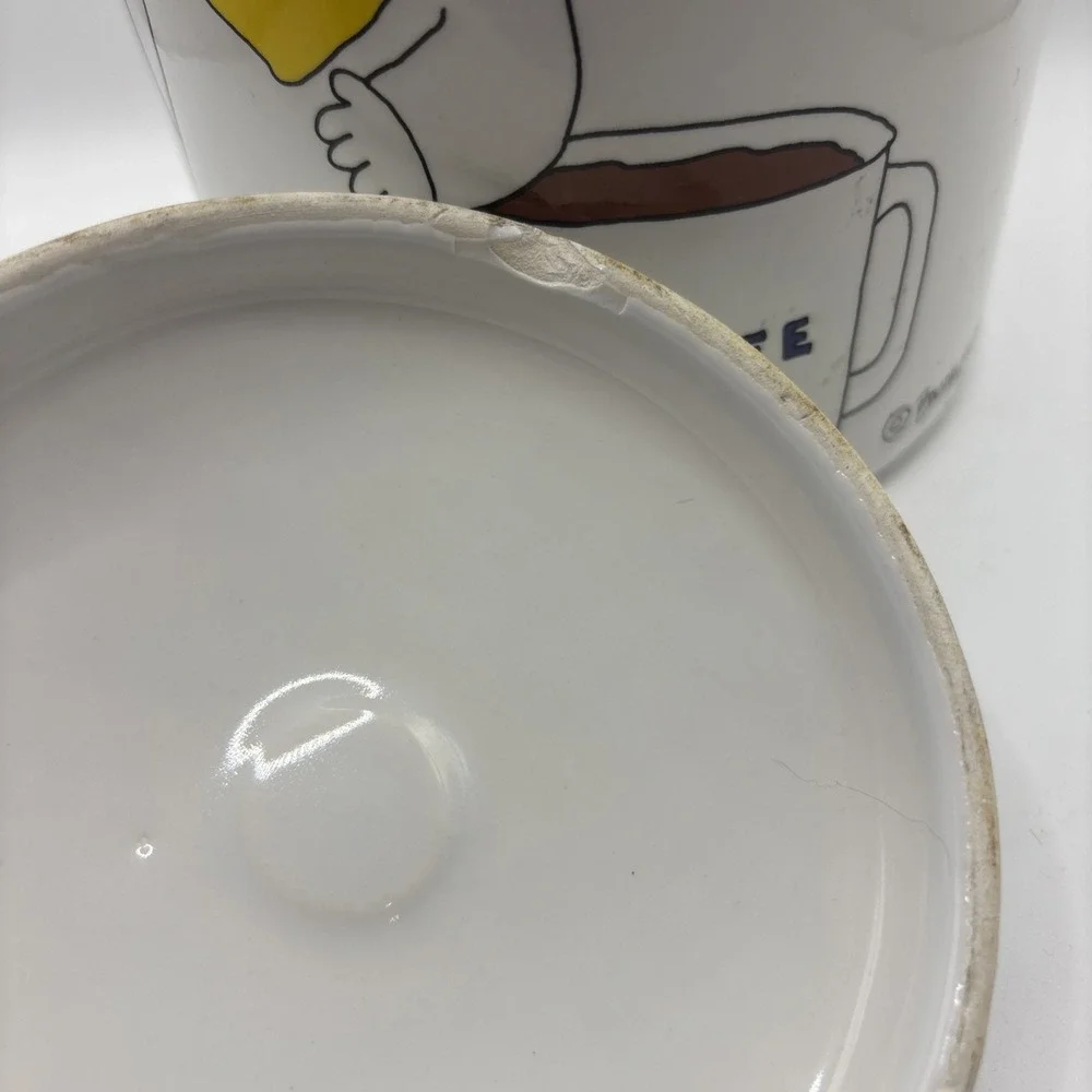 Vtg Barney Saltzberg Chefs Cartoon 1983 Ceramic Coffee‎ Canister Cookie Jar READ